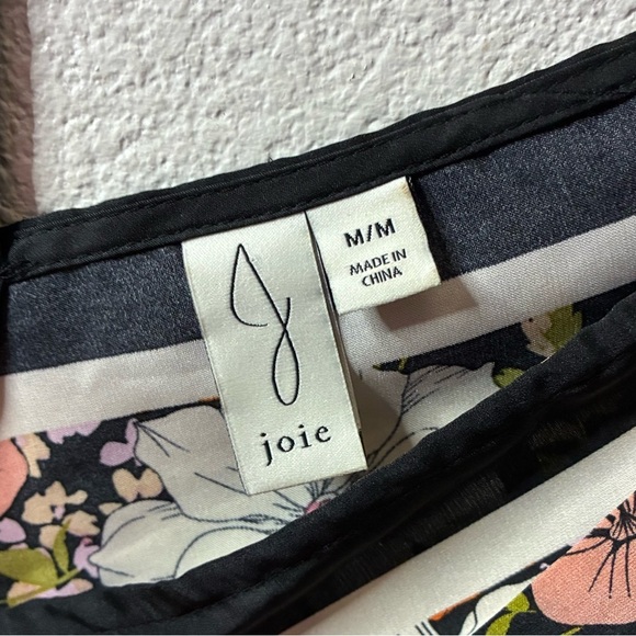 Joie Floral Tie Shoulder Wrap Front Cropped Tank Top M - Picture 14 of 16